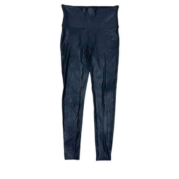 SPANX Shape Faux Leather Leggings Size Large Black - Picture 4 of 9